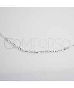 Sterling silver 925 figaro chain anklet 22 + 4cm