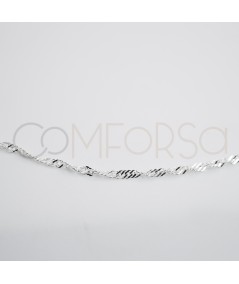 Sterling silver 925 Singapore anklet 22 + 4cm