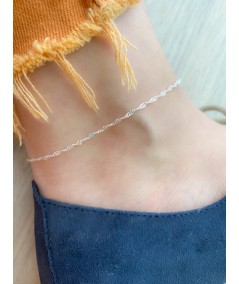 Gold-plated sterling silver 925 Singapore anklet 22 + 4cm