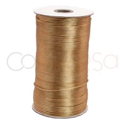 Gold colored satin cord  2mm