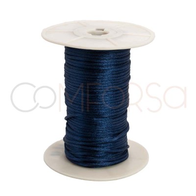 Dark blue satin cord 2mm