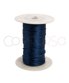 Dark blue satin cord 2mm