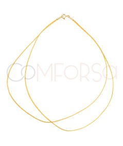 Golden japanese double silk choker  45 cm