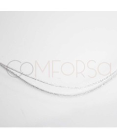 Silver Japanese Silk Choker Double String 45cm