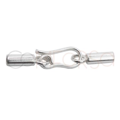 Terminal con cierre de gancho 2.1 mm plata 925