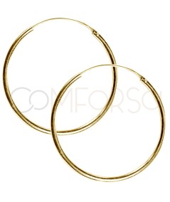 Sterling silver 925 Rose Gold plated hoop earring 30 mm
