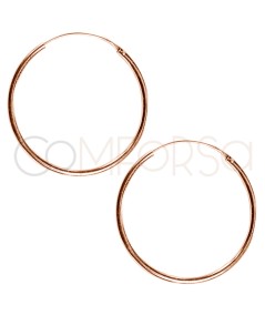 Sterling Silver 925 Gold-plated hoop earring 20 mm
