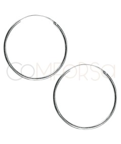 Sterling Silver 925 Gold-plated hoop earring 20 mm