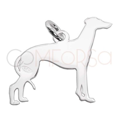 Dije Galgo 25 x 30mm Plata 925