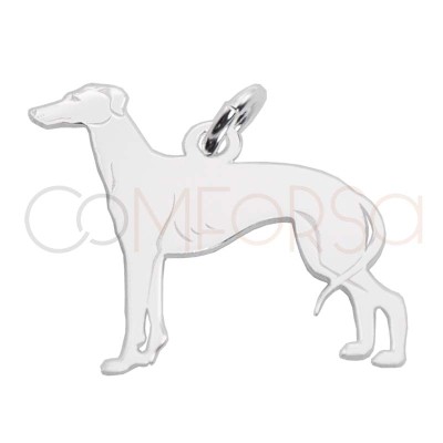 Dije Galgo 25 x 30mm Plata 925