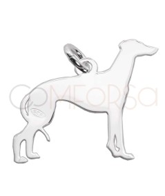 Engraving + Sterling silver 925 Greyhound pendant 25 x 30mm