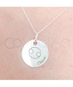 Engraving + Sterling silver 925 pendant with customizable horoscopes