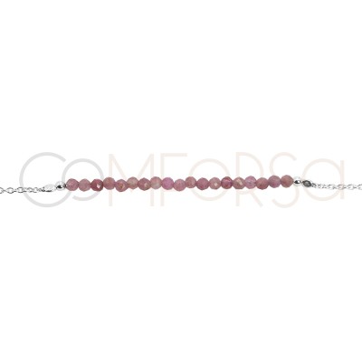 Pulsera piedras Pink Tourmaline Plata 925