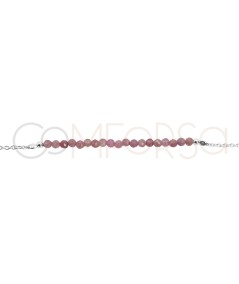 Pulsera piedras Pink Tourmaline Plata 925