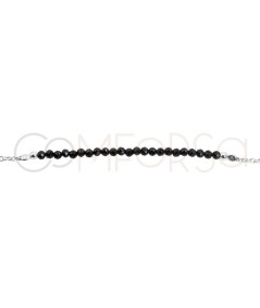 Pulsera piedras Espinela negra Plata 925