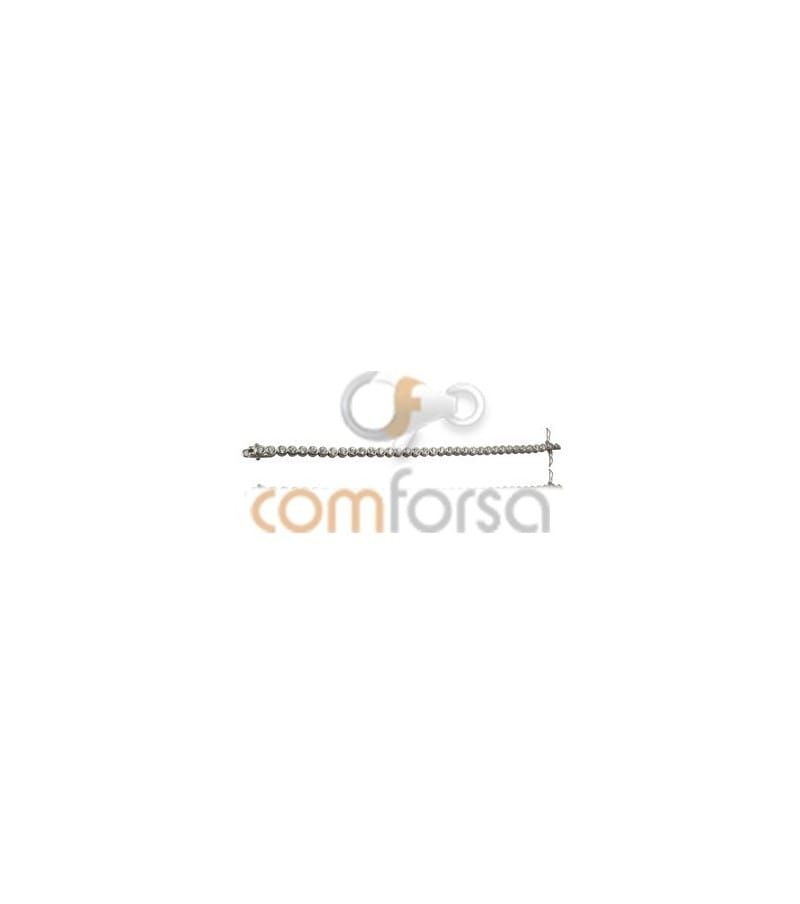 Pulsera plata 925 ml con circonitas redo