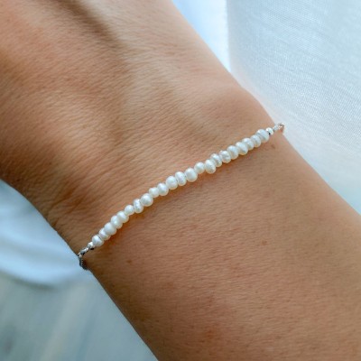 Sterling silver 925 bracelet with pearls