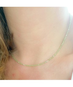 Sterling silver 925 Peridot stones choker