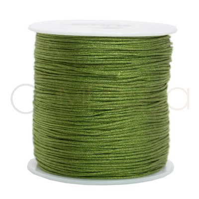 Olive green braided nylon 0.8mm