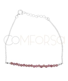 Pulsera piedras Pink Tourmaline Plata 925