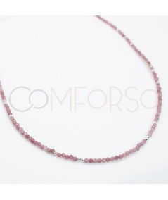 Gargantilla piedras Pink Tourmaline Plata 925