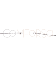 Sterling silver 925 split cable chain with jump rings