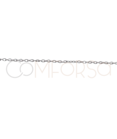 Sterling silver 925 split cable chain with jump rings