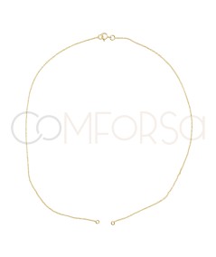 Gold-plated sterling silver 925 cable cut chain with jumprings