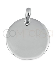 Chapa 19 mm irregular con anilla plata 925