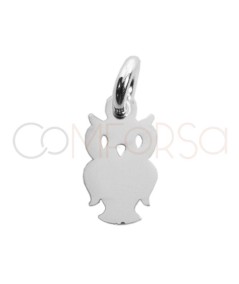 Sterling silver 925 mini lucky owl pendant 5 x 8mm