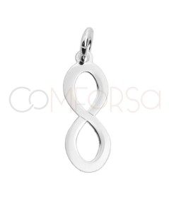Sterling silver 925 infinity pendant 6 x 16.5mm