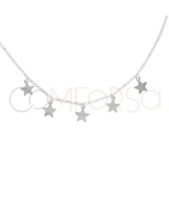 Sterling silver 925 choker with stars