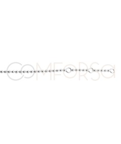 Sterling silver 925 bracelet with beads 2mm