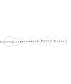 Gold-plated sterling silver 925 bracelet with beads 2mm