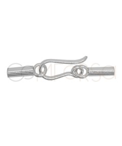 Sterling silver 925 Hook clasp with end caps 1.5 mm