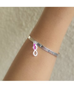 Sterling silver 925 flat bracelet with jump ring 4mm