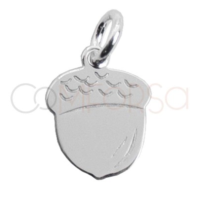 Colgante mini bellota 6 x 10mm Plata chapada en oro