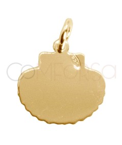 Gold-plated sterling silver 925 Santiago Shell pendant 12mm