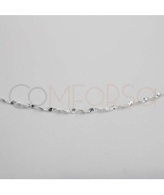 Sterling silver 925 hammered twist chain