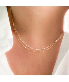 Gold-plated sterling silver 925 twist chain