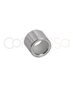 Grapa tubo 2.5 x 2.5mm plata 925