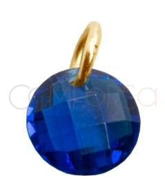 Gold-plated sterling silver 925 Spinel floating zirconia pendant 6mm