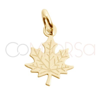 Sterling silver 925 mini maple leaf pendant 9 x 11mm