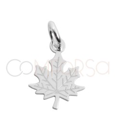 Sterling silver 925 mini maple leaf pendant 9 x 11mm