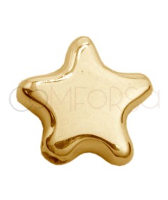 Conector pasada estrella 8,8x8,5 mm plata baño de oro