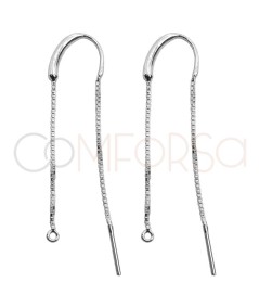 Sterling silver 925 U shape ear thread 30mm