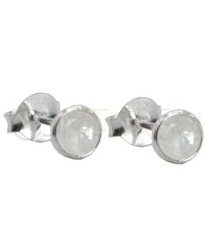 Sterling silver 925 moonstone earrings 4mm