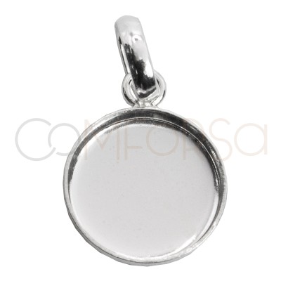 Base redonda para colgante 15 mm Plata 925