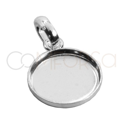 Base para colgante redonda 12 mm Plata 925