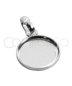 Sterling silver 925 bezel cup pendant 12mm